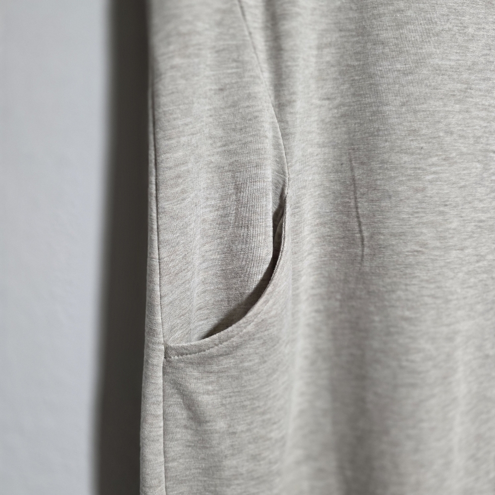 EUC J.JILL PURE JILL LUXE TENCEL MOCK NECK MAXI DRESS TAUPE SZ L - Picture 5 of 10